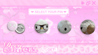 hime kitty mini button pins