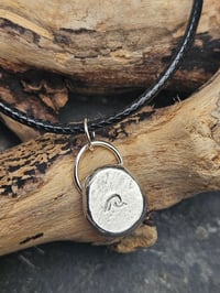 Image 2 of Mens Necklace - ' Come Crash with me ' Wave Necklace 