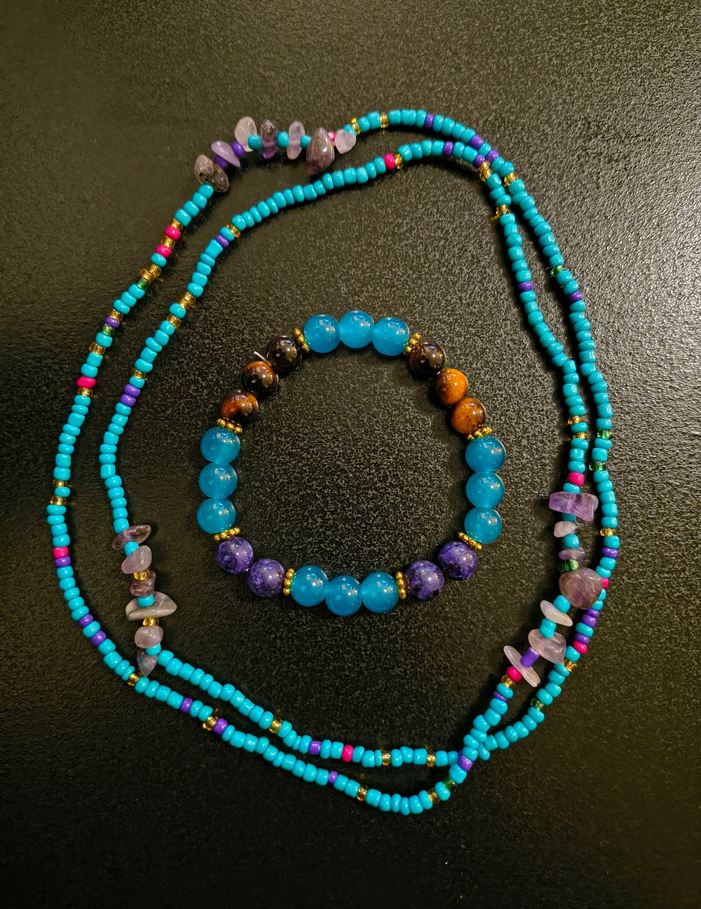 Image of Mystic Wave Waist Bead and Bracelet Set 