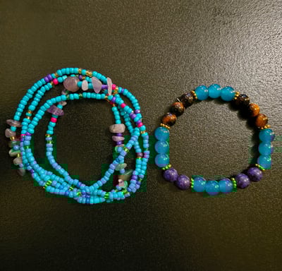 Image of Mystic Wave Waist Bead and Bracelet Set 