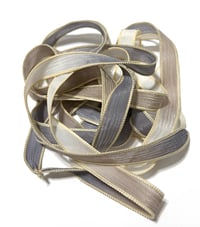 Image 8 of 1PC. SNAKESKIN 42" hand dyed wrist wrap bracelet silk ribbon//Yoga wrist wrap bracelet ribbon