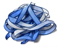 Image 2 of  1PC. NAUTICAL 42" hand dyed wrist wrap bracelet silk ribbon//Yoga wrist wrap bracelet ribbon
