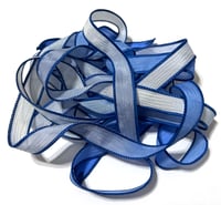 Image 4 of  1PC. NAUTICAL 42" hand dyed wrist wrap bracelet silk ribbon//Yoga wrist wrap bracelet ribbon