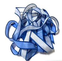 Image 5 of  1PC. NAUTICAL 42" hand dyed wrist wrap bracelet silk ribbon//Yoga wrist wrap bracelet ribbon