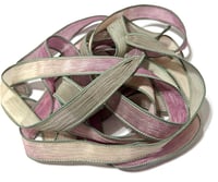 Image 4 of  1PC. TEA ROSE 42" hand dyed wrist wrap bracelet silk ribbon//Yoga wrist wrap bracelet ribbon