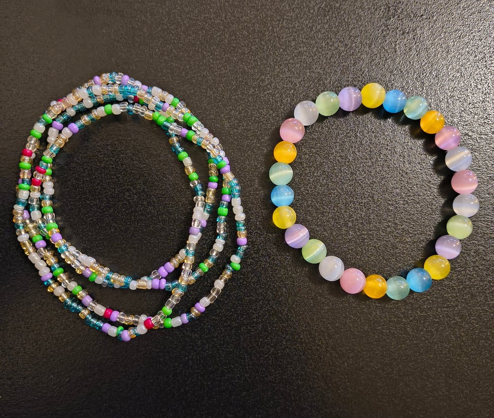 Image of  Radiant Soul Waist Bead and Bracelet Set