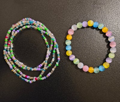 Image of  Radiant Soul Waist Bead and Bracelet Set