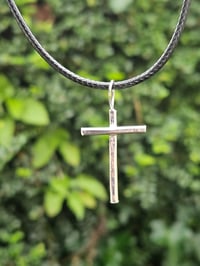 Image 4 of Mens Necklace  - Sterling Silver simple Cross 