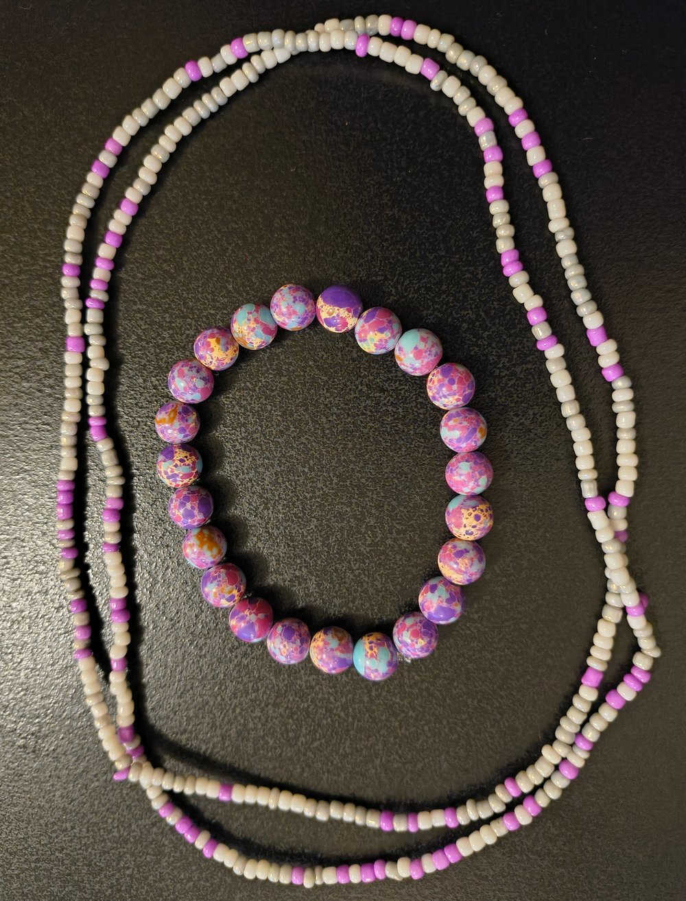 Image of Soul Blossom Waist Bead and Bracelet Set