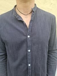 Image 7 of Mens Necklace  - Sterling Silver simple Cross 