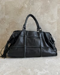 Image 2 of BLACK LEATHER TRAVEL BAG