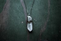 Image 1 of Silver Capped Quartz necklace (medium size)