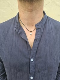 Image 1 of Mens Necklace  - Pebble of Silver 