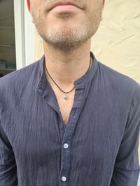 Image 6 of Mens Necklace  - Pebble of Silver 