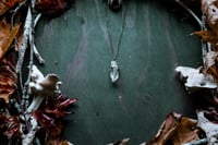 Image 3 of Silver Capped Quartz Crystal necklace