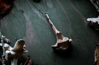 Image 1 of Silver Banded Deer Vertebra necklace