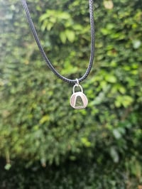 Image 6 of Mens Necklace  - Cornish pale green Seaglass Pebble 