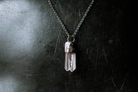 Image 1 of Silver Capped Quartz Crystal necklace 2
