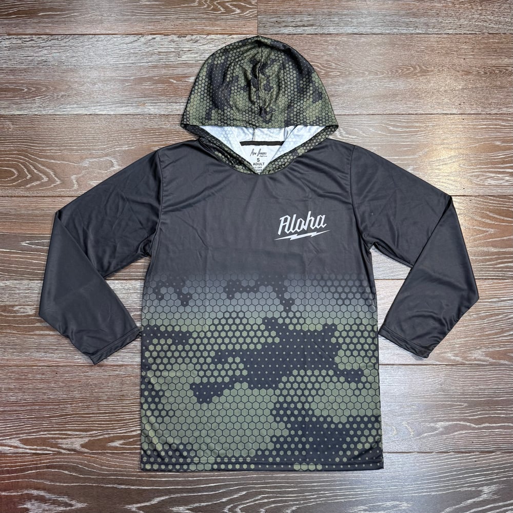 Image of Digi Waukee Men's Reflective Dri Fit Hoodie BLK-OLV