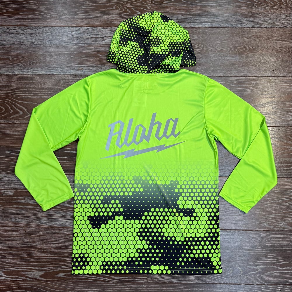 Image of Digi Waukee Men's Reflective Dri Fit Hoodie SFTY GRN