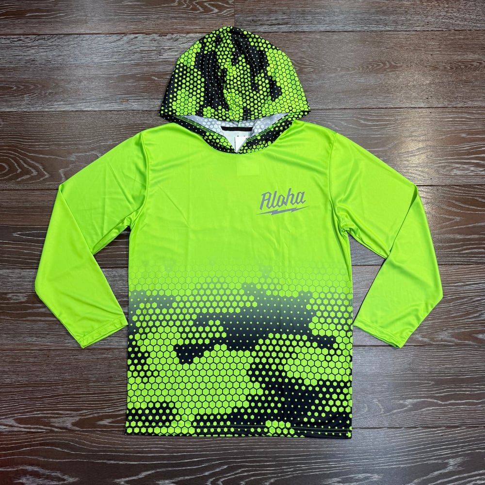 Image of Digi Waukee Men's Reflective Dri Fit Hoodie SFTY GRN