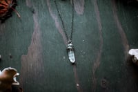 Image 4 of Silver Capped Quartz small crystal necklace