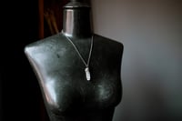 Image 5 of Silver Capped Quartz small crystal necklace