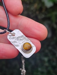 Image 3 of Mens Necklace - Tigers Eye Gemstone