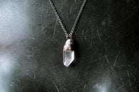 Image 1 of silver capped quartz crystal