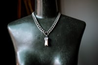 Image 2 of Knuckles silver capped bone necklace