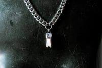 Image 3 of Knuckles silver capped bone necklace