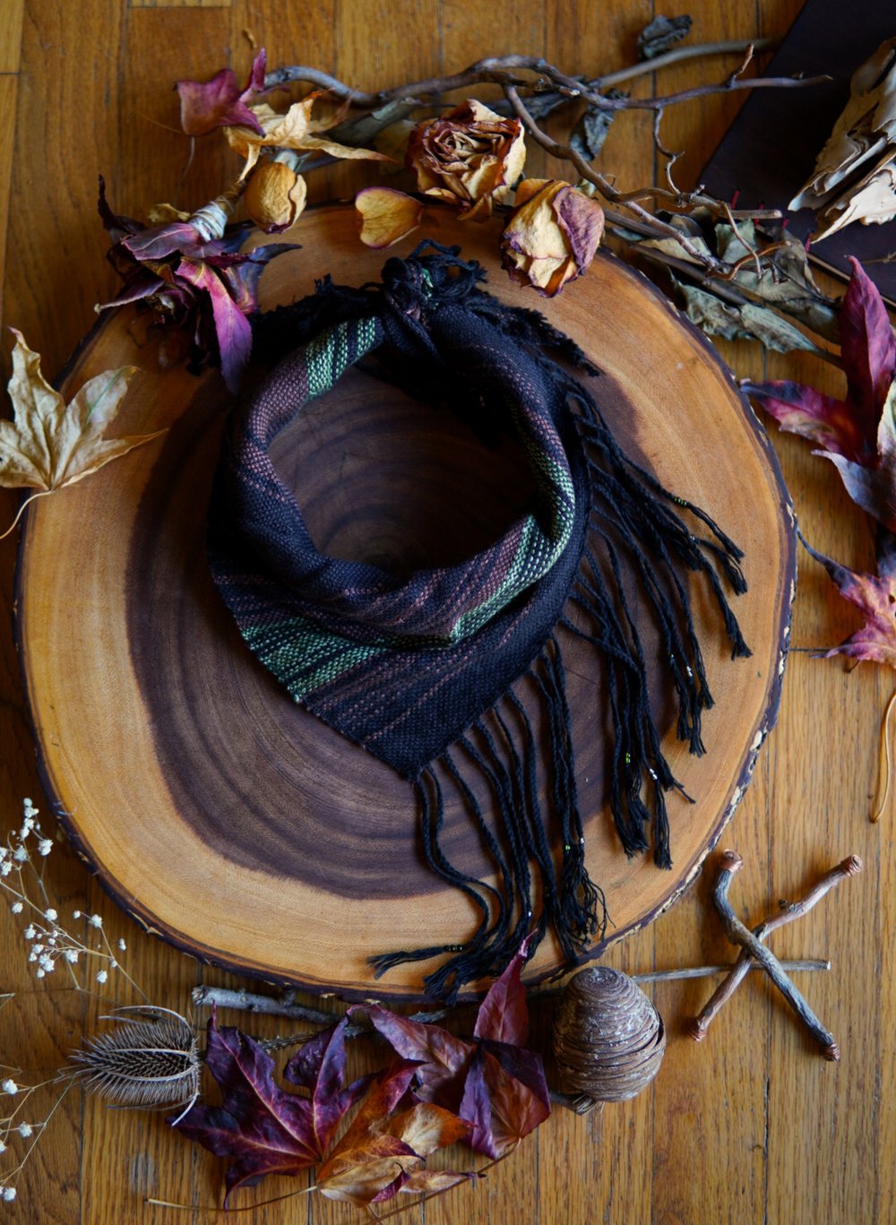 Image of Woven Kerchief - Evergreen