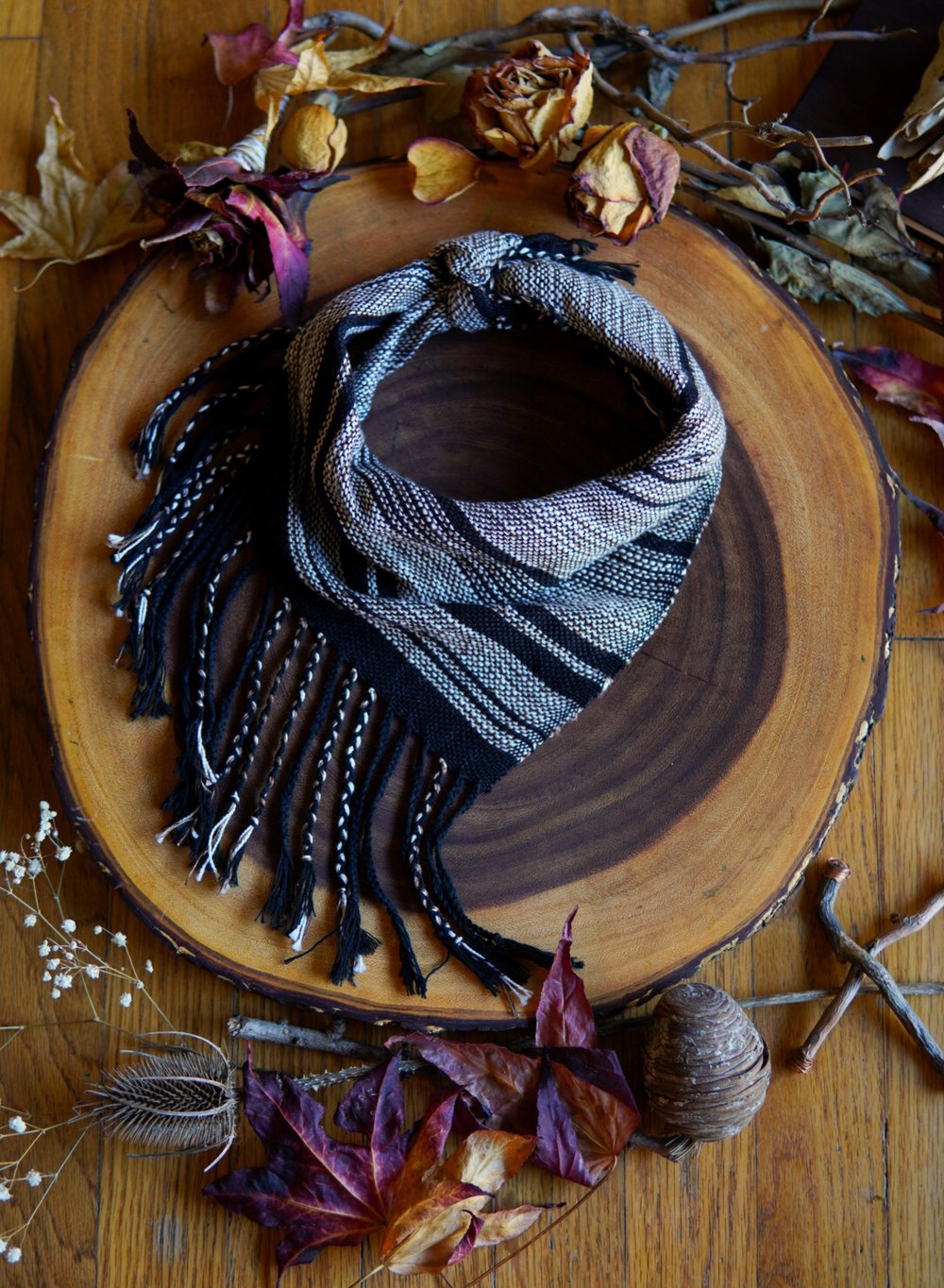 Image of Woven Kerchief  - Coffee with Milk