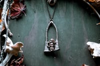 Image 1 of Catacombs Stacked Skulls copper necklace