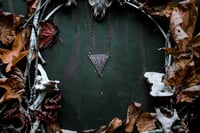 Image 2 of Folkways etched brass necklace