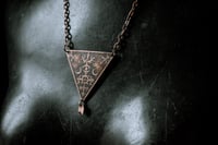 Image 3 of Folkways etched brass necklace