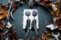 Image 1 of Feather and Charm earrings