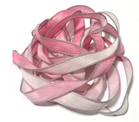 Image 1 of 1PC. DIVA 42" hand dyed wrist wrap bracelet silk ribbon//Yoga wrist wrap bracelet ribbon