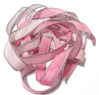 Image 4 of 1PC. DIVA 42" hand dyed wrist wrap bracelet silk ribbon//Yoga wrist wrap bracelet ribbon