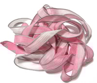 Image 5 of 1PC. DIVA 42" hand dyed wrist wrap bracelet silk ribbon//Yoga wrist wrap bracelet ribbon