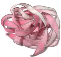 Image 8 of 1PC. DIVA 42" hand dyed wrist wrap bracelet silk ribbon//Yoga wrist wrap bracelet ribbon