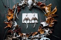 Image 2 of Beneath the Armor brass and bone ear hangers