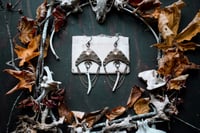 Image 1 of Beneath the Armor brass and bone ear hangers