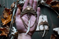 Image 5 of Beneath the Armor brass and bone ear hangers