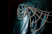Image 4 of Brass Leather Jacket Chain Harness