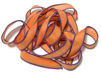 Image 4 of 1PC. PUMPKIN PATCH 42" hand dyed wrist wrap bracelet silk ribbon//Yoga wrist wrap bracelet ribbon