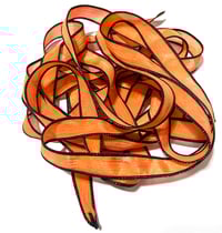 Image 7 of 1PC. PUMPKIN 42" hand dyed wrist wrap bracelet silk ribbon//Yoga wrist wrap bracelet ribbon