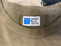 Image 3 of Japan Blue Jeans garment dyed Cote d’Ivoire cotton half raglan tee, M