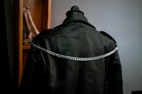 Image 2 of Simple Leather Jacket Chain adornment