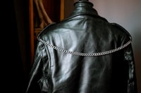 Image 1 of Simple Leather Jacket Chain adornment